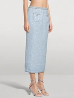 Sequin Boucle Midi Skirt