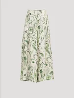 Marea Habitat Wide-Leg Trousers Botanical Print
