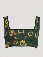 Amanda Marina Embellished Crop Top Floral Print