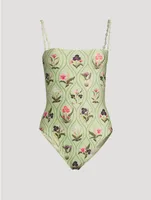 Durazno Pacifico One-Piece Swimsuit Floral Print