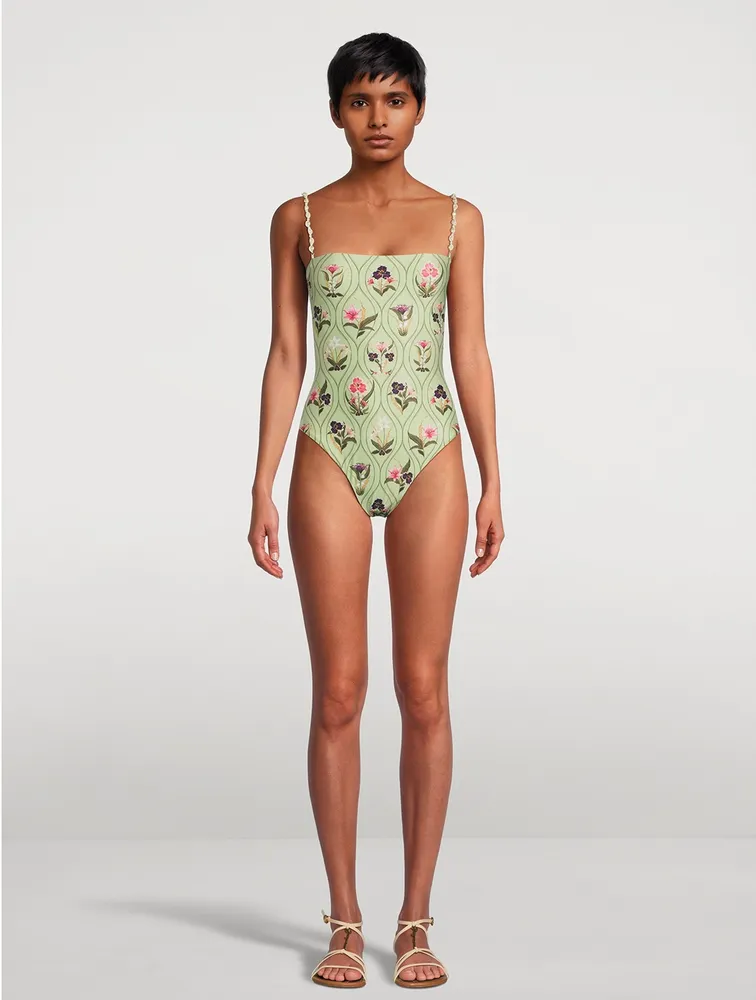 Durazno Pacifico One-Piece Swimsuit Floral Print