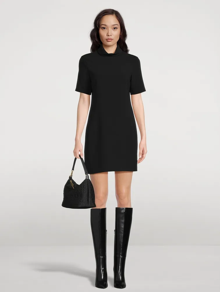 Roll-Neck Mini Dress
