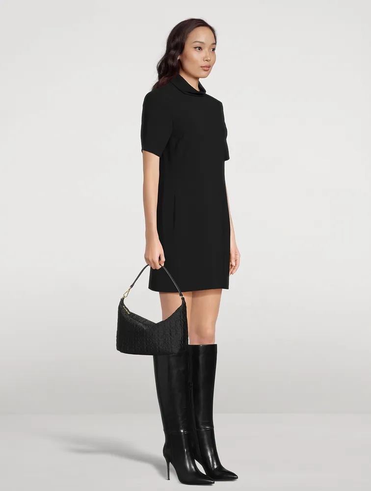 Roll-Neck Mini Dress
