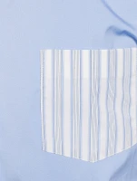 Cotton Poplin Shirt Striped Print