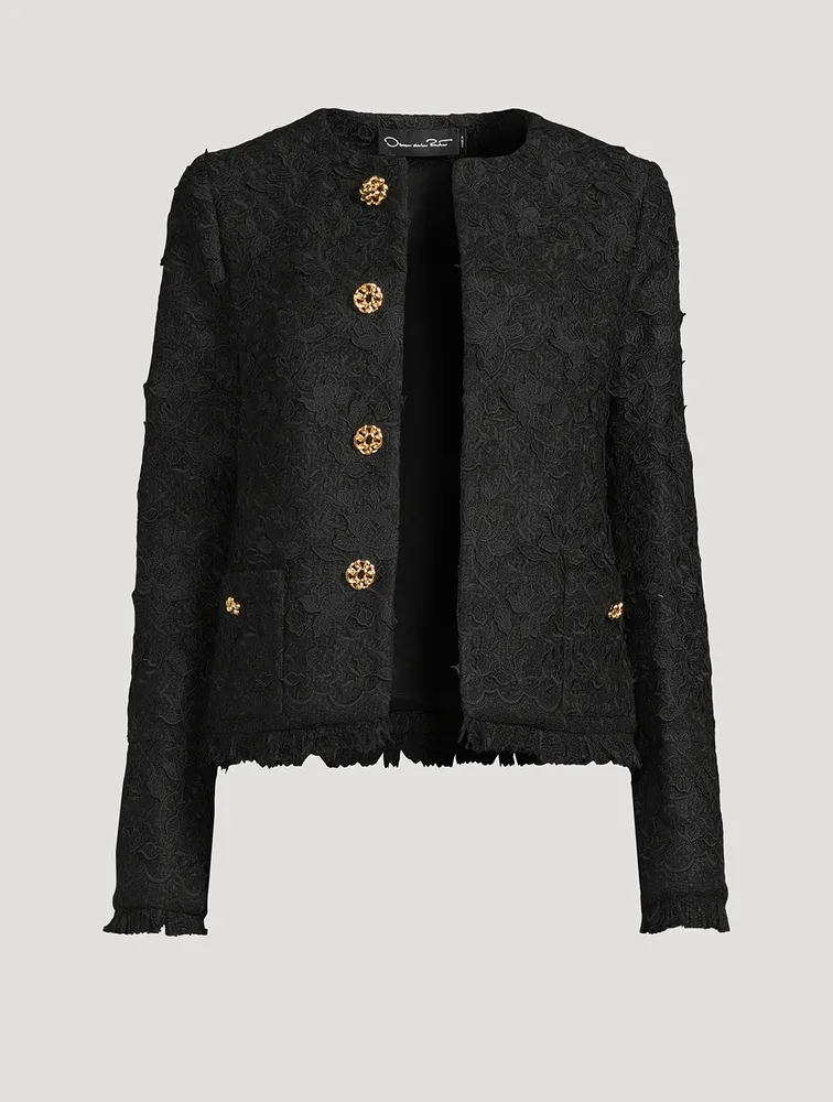 Gardenia Embroidered Tweed Jacket
