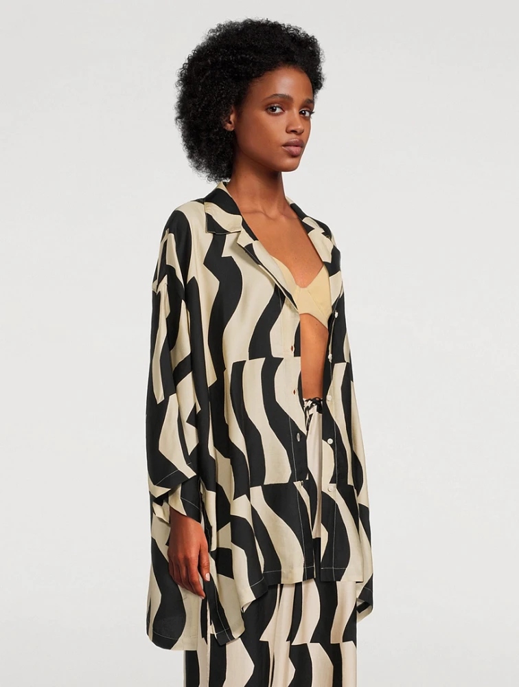 Lenzing Tencel Shirt Splice Print