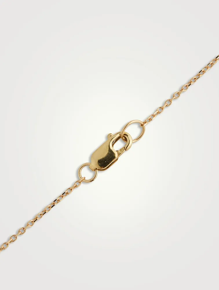 Mélia Toi Et Moi 14K Gold Necklace With Clear Topaz And Emerald