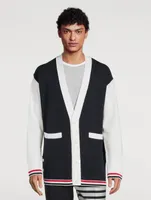 Wool Jersey Stitch Cardigan