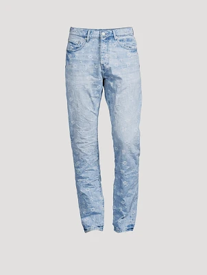 P005 Monogram Slim Straight-Leg Jeans