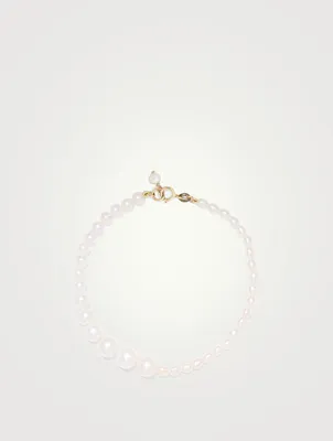 14K Gold Gradual Pearl Bracelet