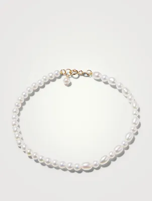 14K Gold Mixed Pearl Strand Bracelet