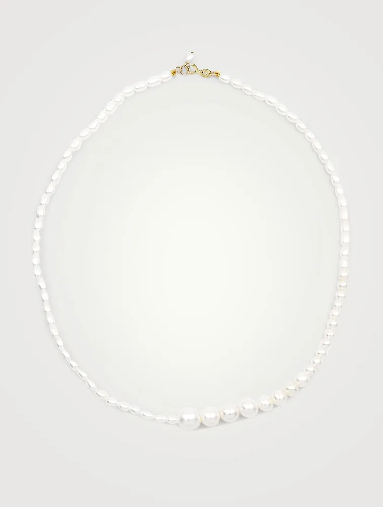 14K Gold Gradual Pearl Necklace