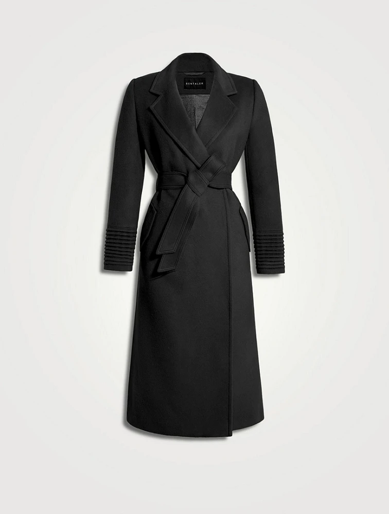 Belted Baby Alpaca Wool Wrap Coat