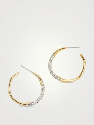 Crystal Pavé Hoop Earrings