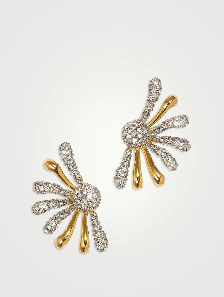 Solanales Spray Earrings With Crystals