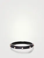 Crystal Studded Lucite Hinge Bracelet