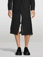 Wool-Blend Upside-Down Shorts