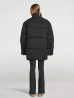 Flower-Warmth Recycled Nylon Puffer Jacket
