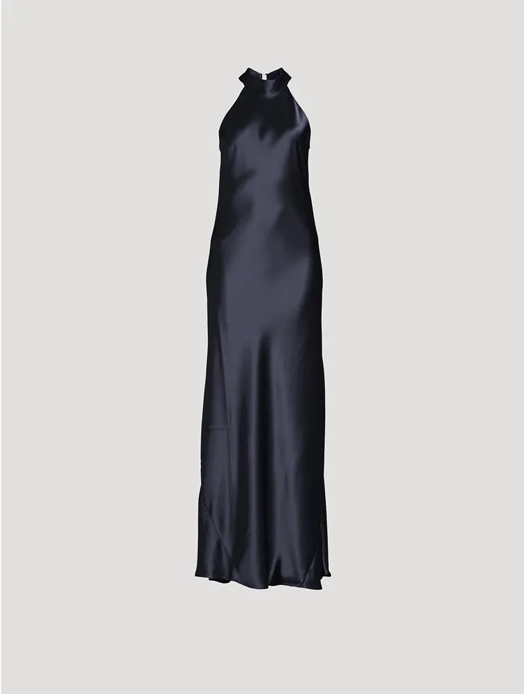 Sienna Satin Halter Gown