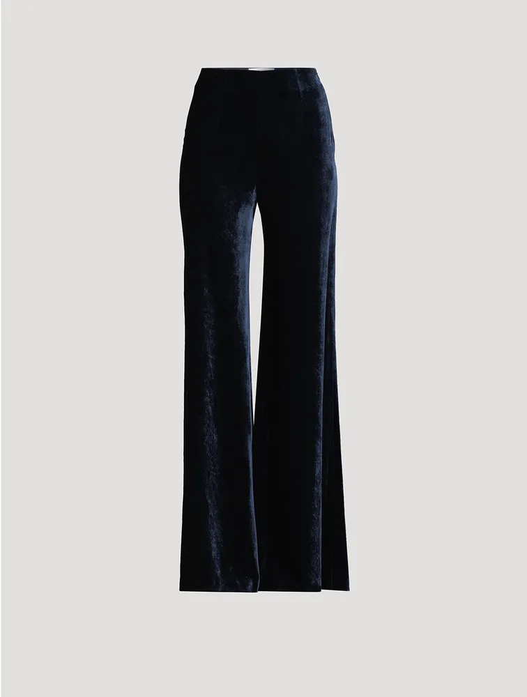 Julianne Wide-Leg Velvet Trousers