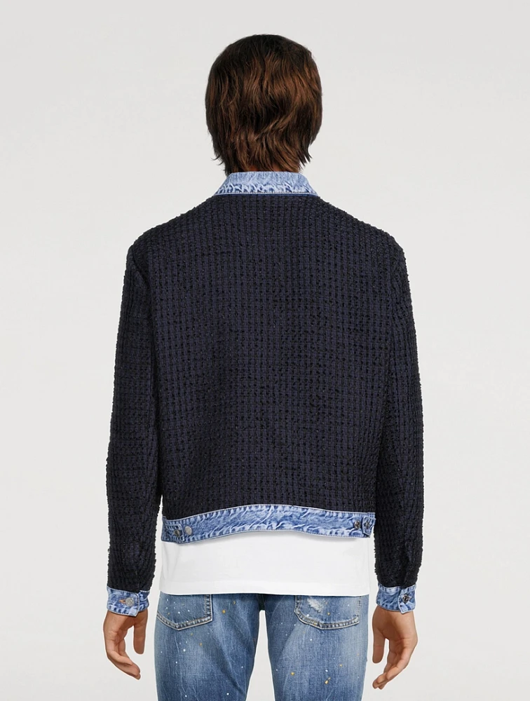 Bouclé And Denim Jacket