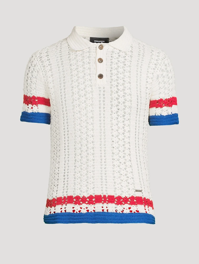 Cotton Knit Polo Shirt