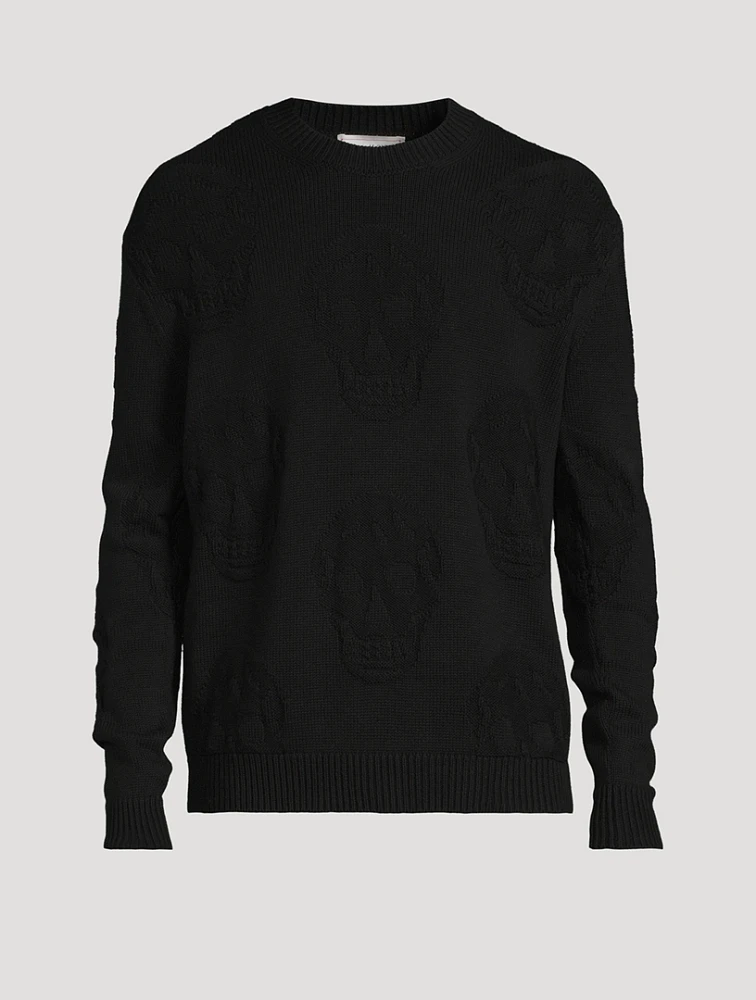 Textured Skull Sweater
