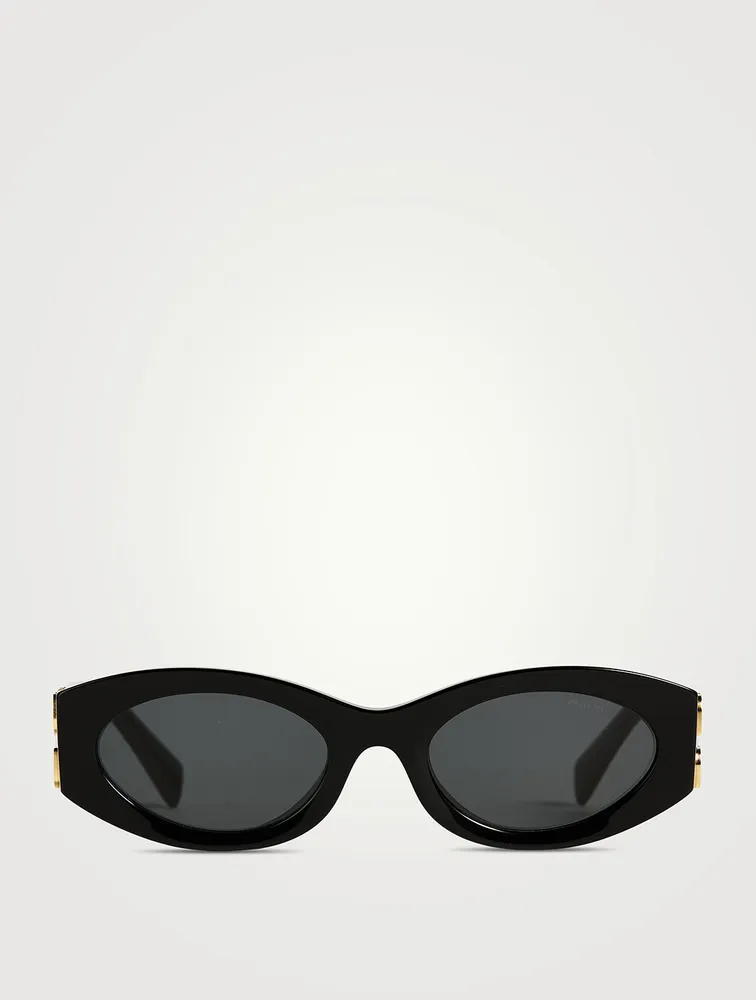 Miu Glimpse Oval Sunglasses