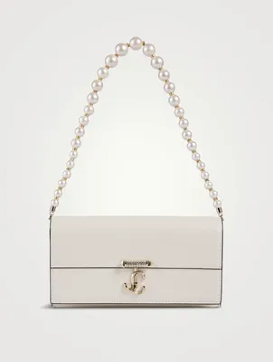 Avenue Leather Pearl-Chain Wallet