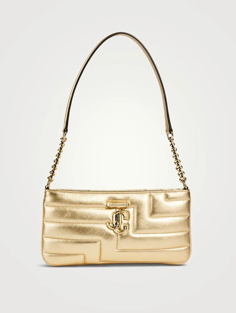 Avenue Metallic Leather Shoulder Bag