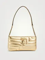 Avenue Metallic Leather Shoulder Bag