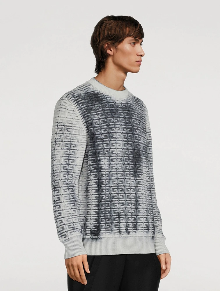 4G Wool Sweater With Overdyed Effect