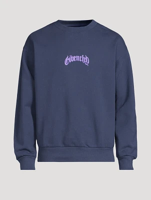 Fleece Sweatshirt With Reflective Artwork