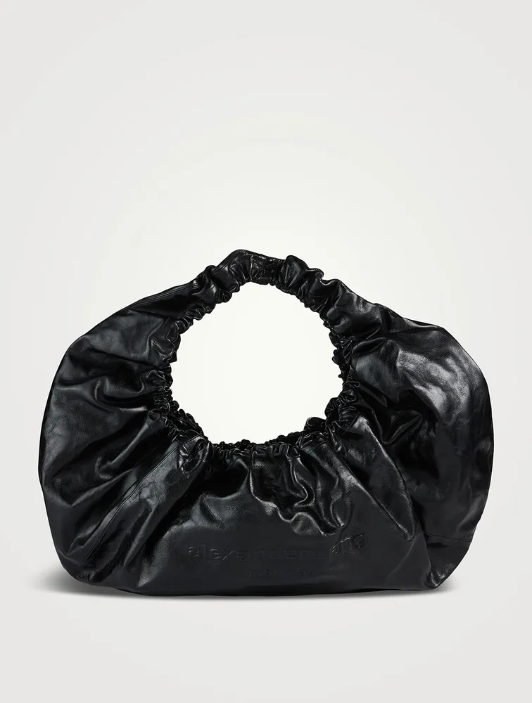 Large Crescent Leather Shoulder Bag