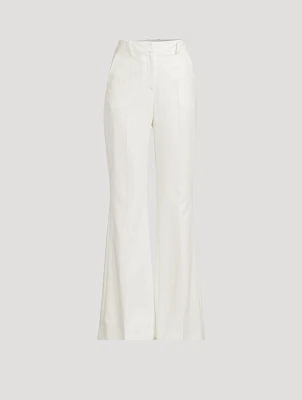 Crepe Flared Trousers