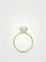 Signature 18K Gold Solitaire Pear Diamond Ring