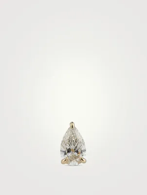 Mix & Match 14K Gold Pear Diamond Stud Earring