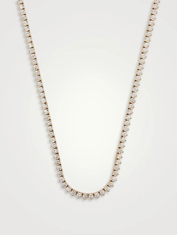 Signature 14K Gold Tennis Necklace With Diamonds