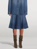 The Lennox Denim Midi Skirt