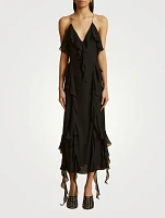 The Pim Ruffled Silk Slip Dress