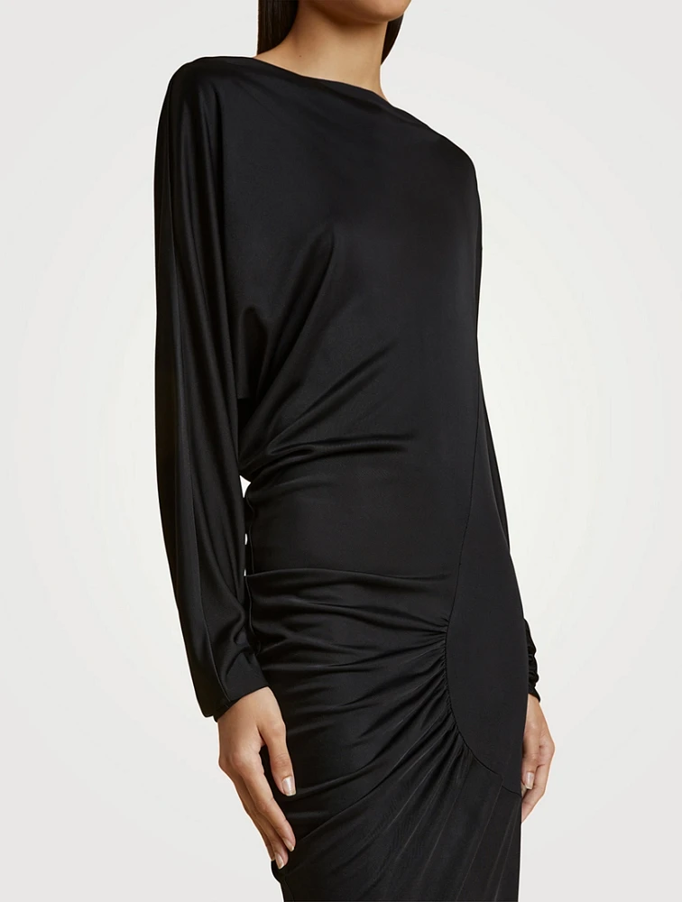 The Oron Ruched Maxi Dress