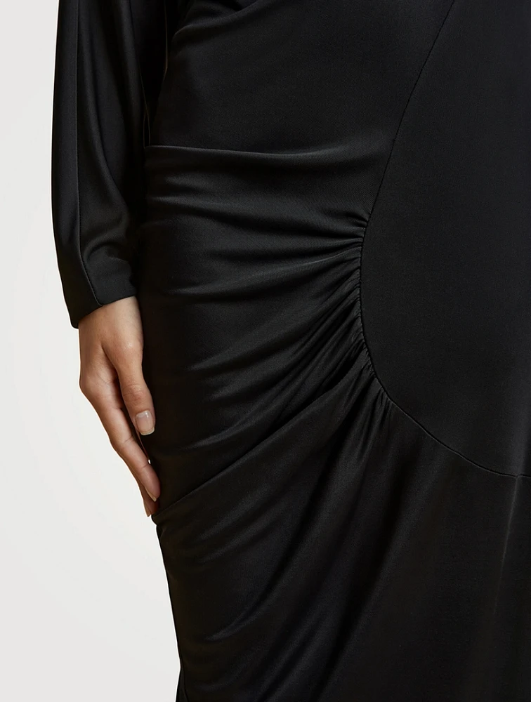 The Oron Ruched Maxi Dress
