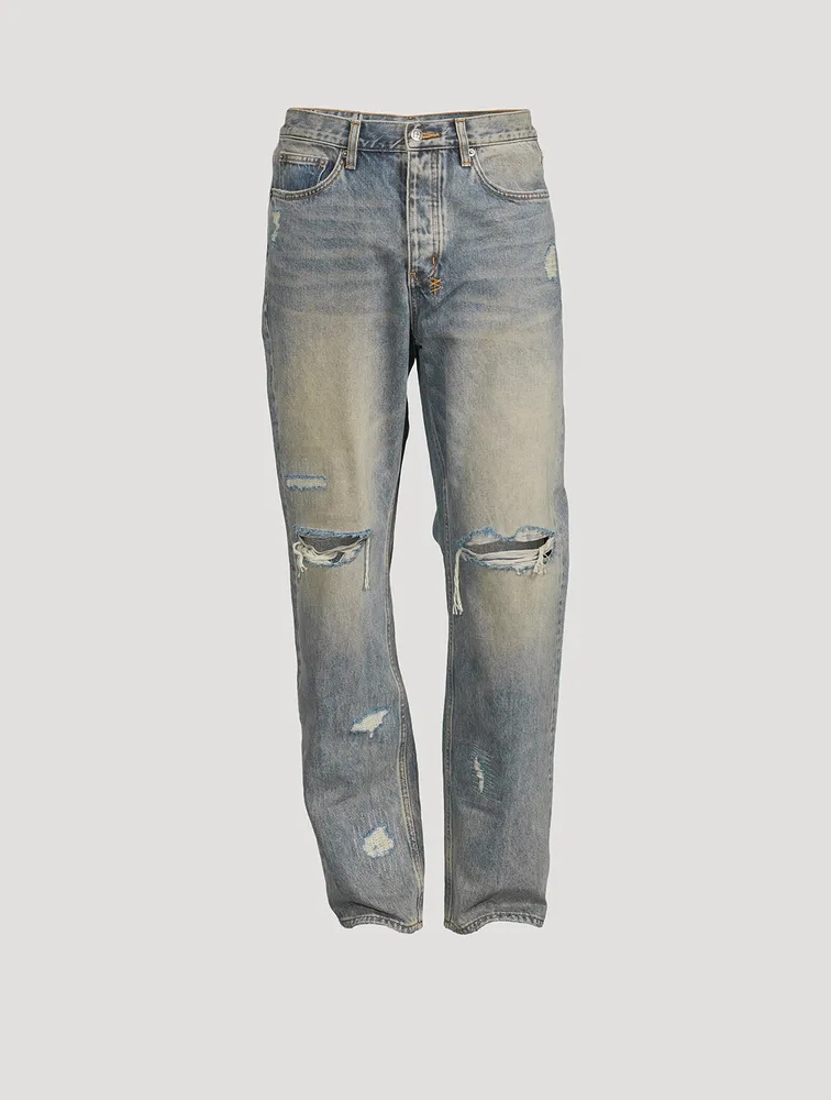 Anti K Throw Bak Trash Straight-Leg Jeans