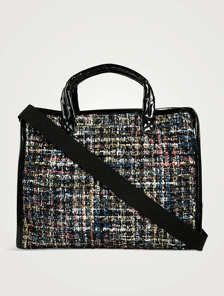 Medium Metro Box Tweed Tote Bag