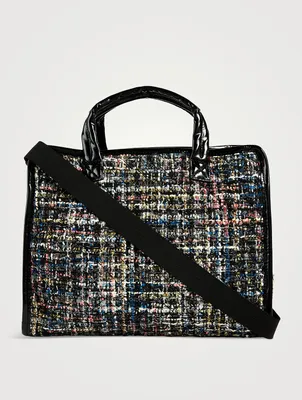 Medium Metro Box Tweed Tote Bag