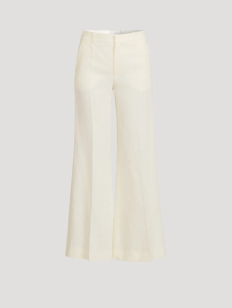 Linen Flared Trousers