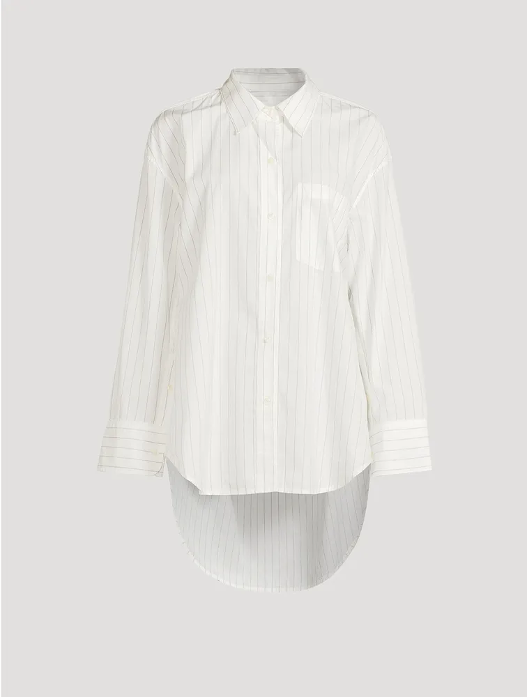 Cocoon Shirt Stripe Print