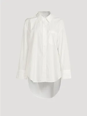 Cocoon Shirt Stripe Print