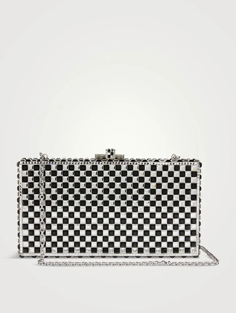 Sleek Rectangle Crystal Clutch