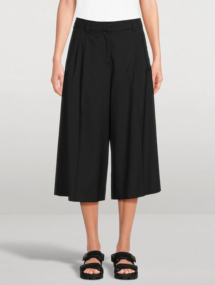 Cropped Wide-Leg Trousers